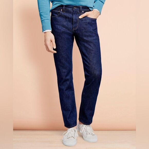 Brooks Brothers 901 Slim Straight Jeans in Indigo Denim SIZE 30